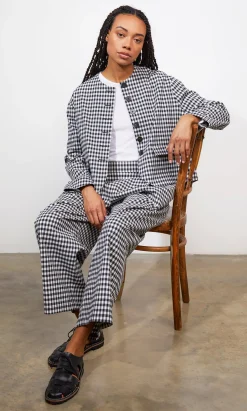 Agnes Gingham Jacket>Plümo Studio Clearance