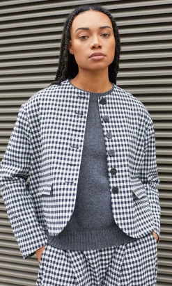 Agnes Gingham Jacket><noscript><img width=