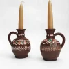 Ceramic Candlestick Holder - Chocolate>Plümo Outlet