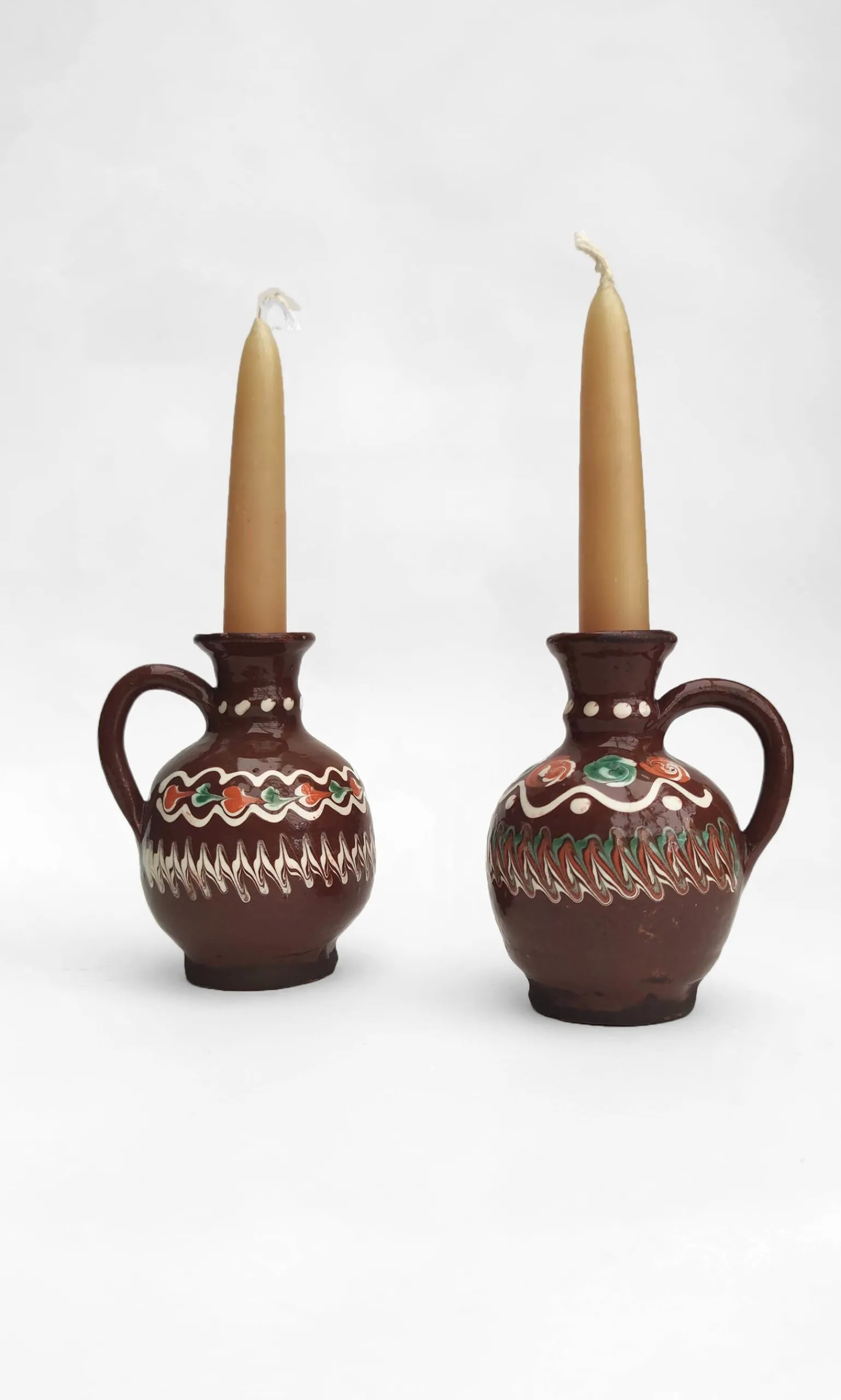 Ceramic Candlestick Holder - Chocolate>Plümo Outlet