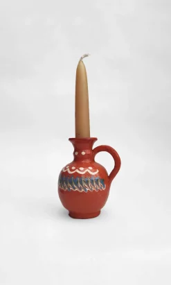 Ceramic Candlestick Holder - Terracotta>Plümo