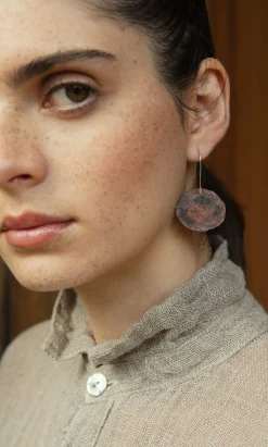 Copper Pebble Earrings>Plümo Best