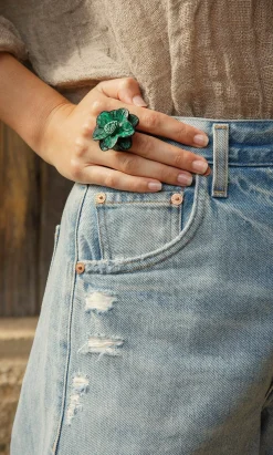 Daisy Leather Ring>Plümo Sale