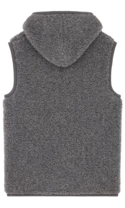 Dark Grey Wool Gilet><noscript><img width=