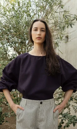 Eva Indigo Blouse>Plümo Studio Hot