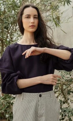Eva Indigo Blouse>Plümo Studio Hot