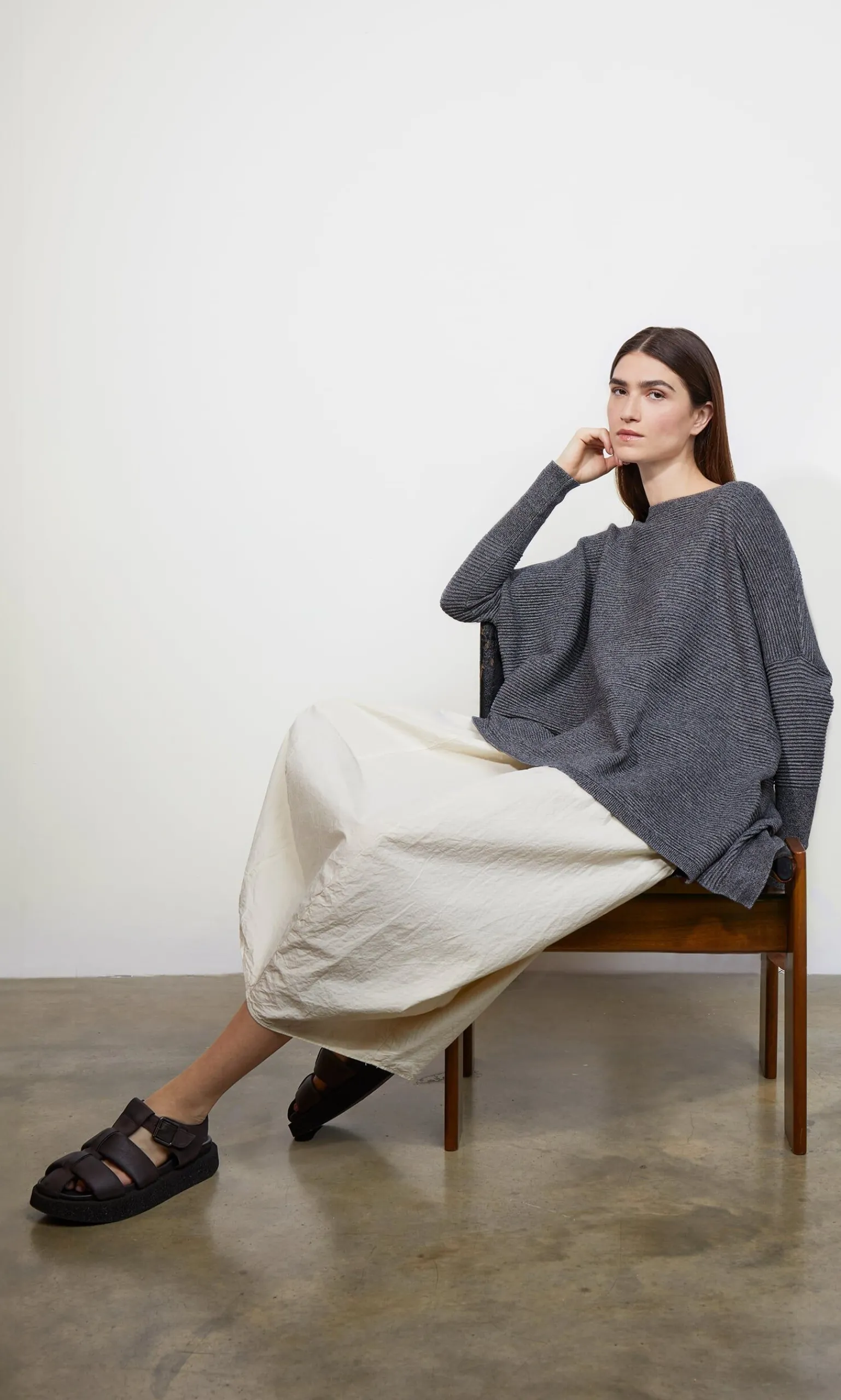 Jack Sweater - Grey Marl Twist>Plümo Studio Discount