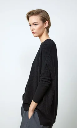 Jack V Neck Sweater - Black>Plümo Studio Best