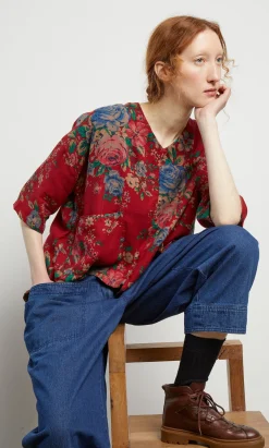 Liu Pocket Top - Red>Plümo Outlet