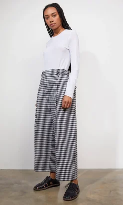 Milano Gingham Pants>Plümo Studio Best