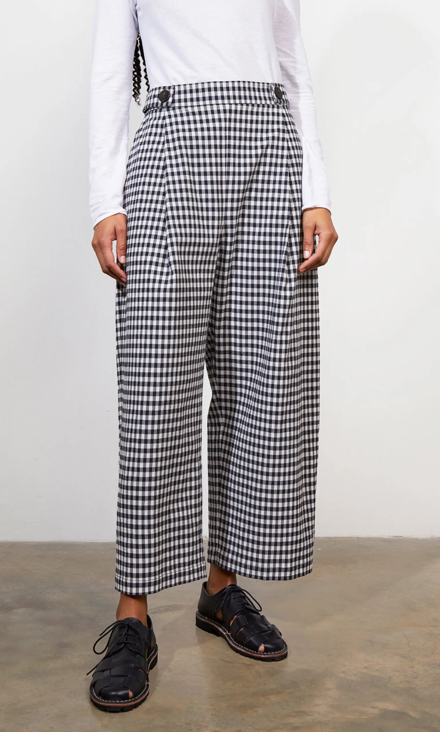 Milano Gingham Pants>Plümo Studio Best