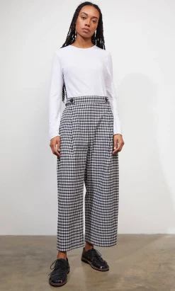 Milano Gingham Pants><noscript><img width=