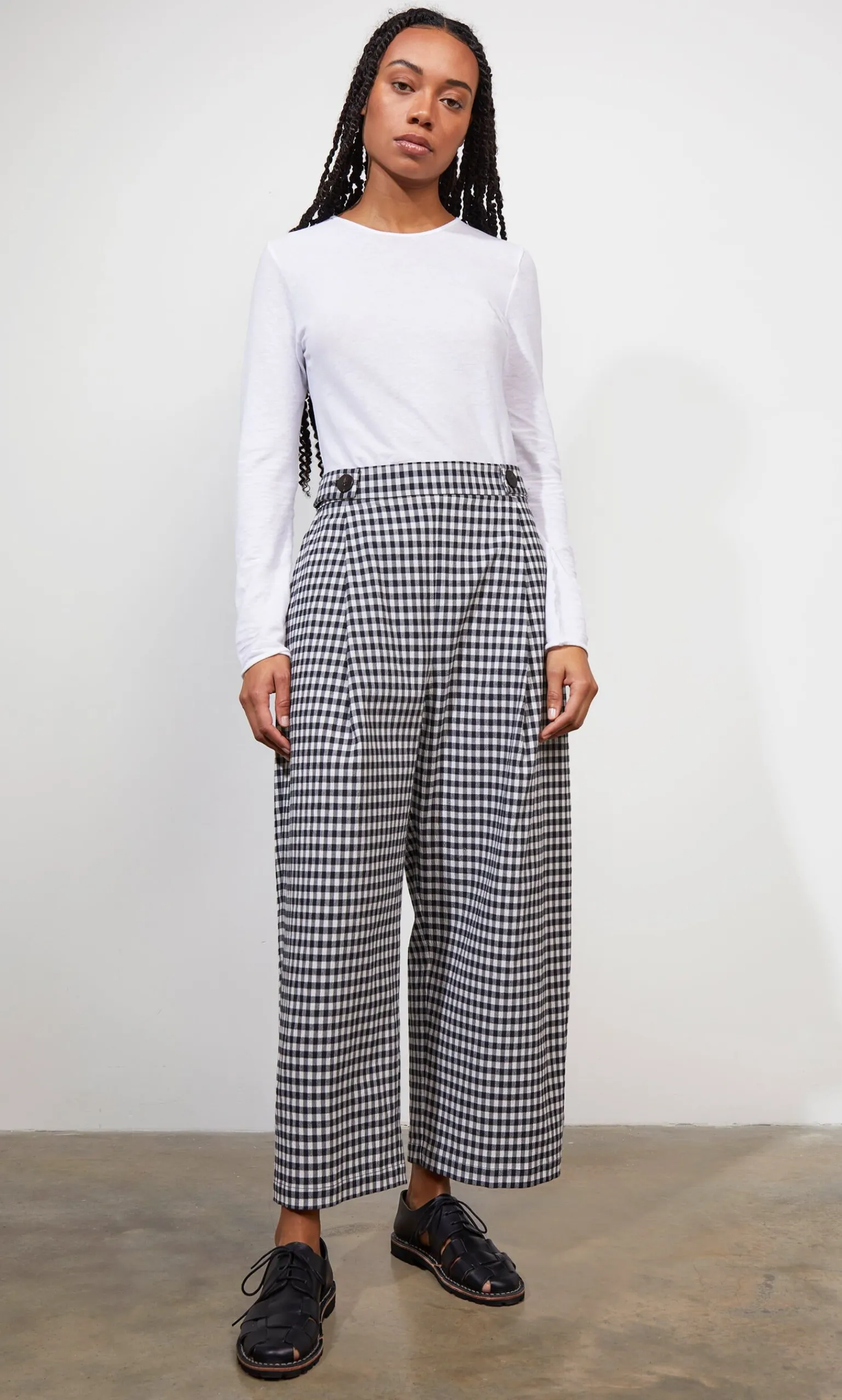 Milano Gingham Pants>Plümo Studio Best