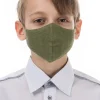 Organic Linen Kids Mask - Khaki>Plümo Sale