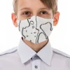Organic Linen Kids Mask - Scary Stripe>Plümo Sale