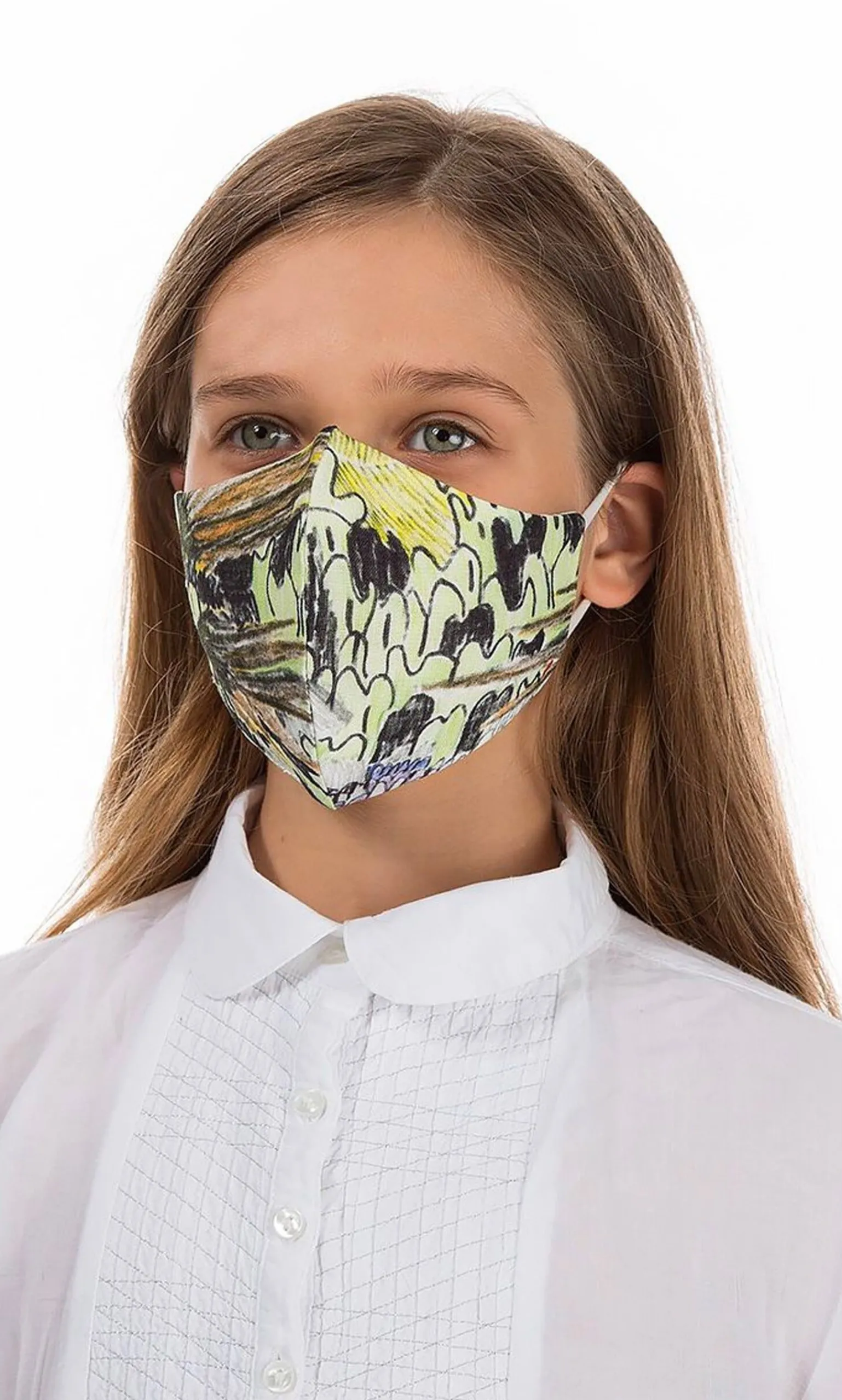 Organic Linen Kids Mask Jungle>Plümo Discount