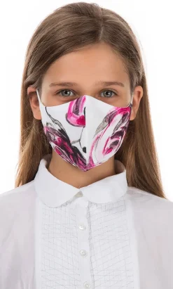 Organic Linen Kids Mask Rose>Plümo Sale