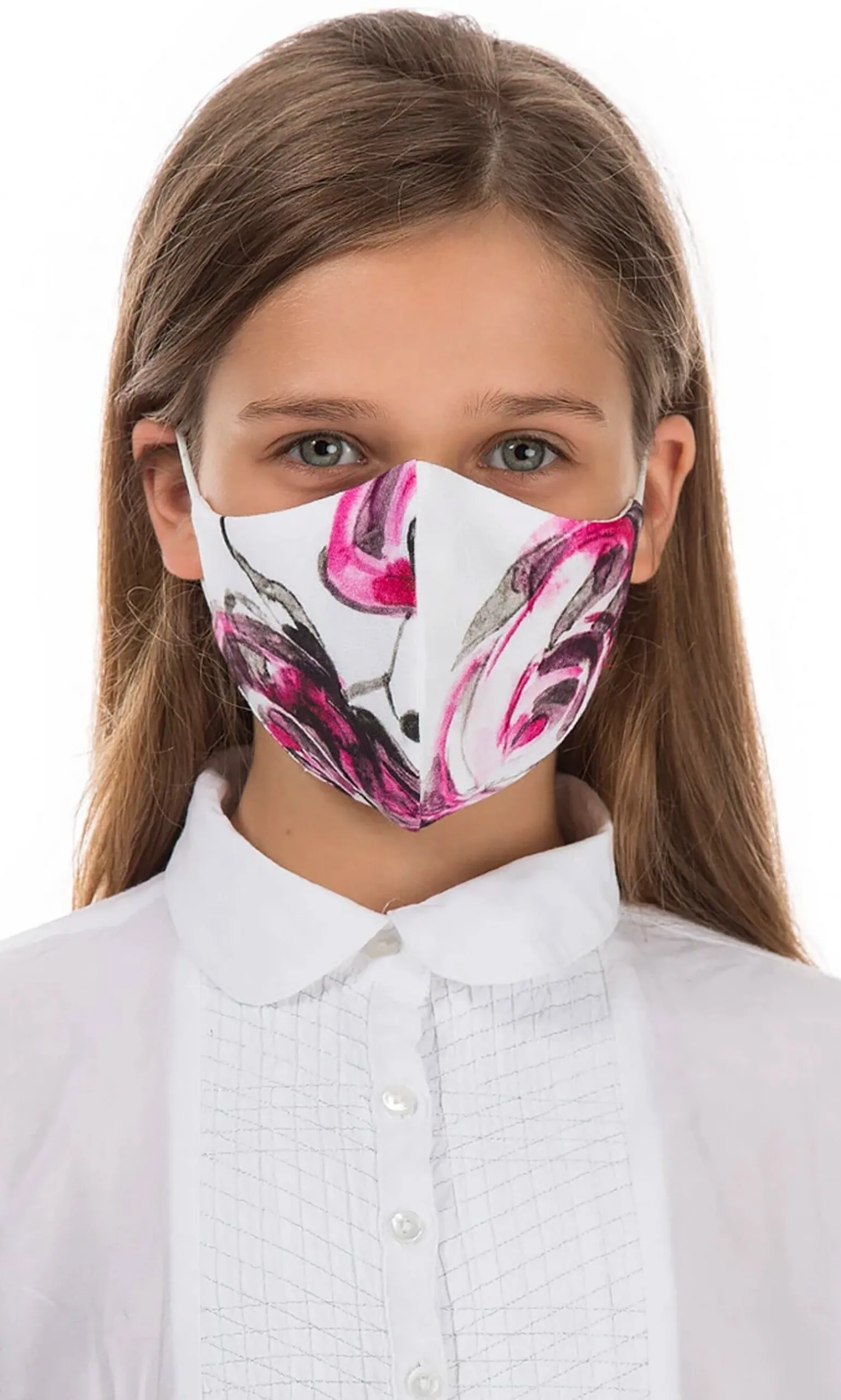 Organic Linen Kids Mask Rose>Plümo Sale