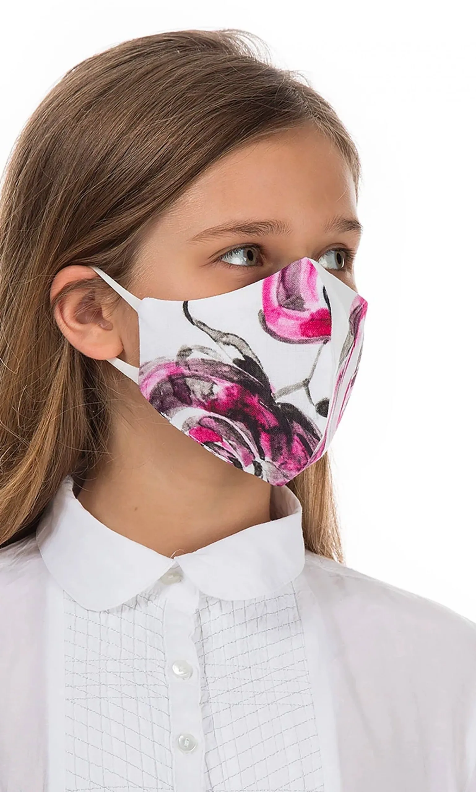 Organic Linen Kids Mask Rose>Plümo Sale