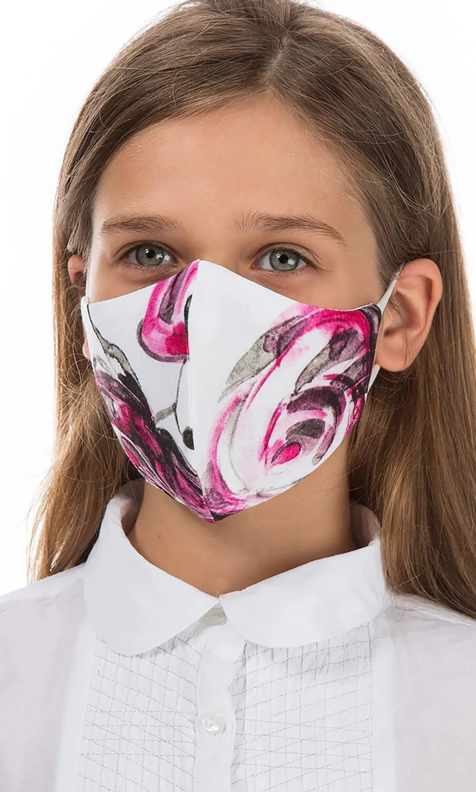 Organic Linen Kids Mask Rose>Plümo Sale