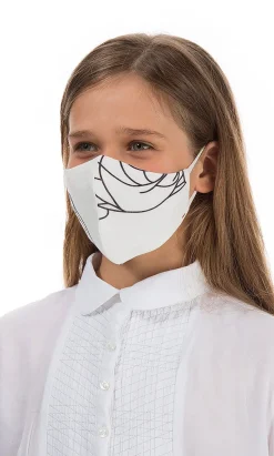 Organic Linen Kids Mask Swirl><noscript><img width=