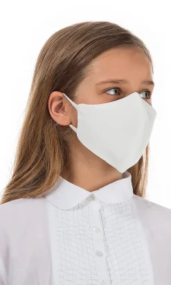Organic Linen Kids Mask White Cloud><noscript><img width=