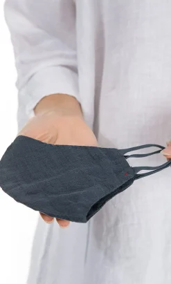 Organic Linen Mask - Charcoal><noscript><img width=