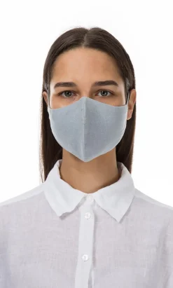 Organic Linen Mask - Grey Skies><noscript><img width=