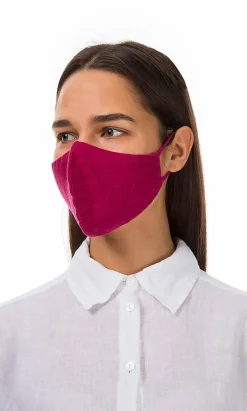 Organic Linen Mask - Hibiscus><noscript><img width=