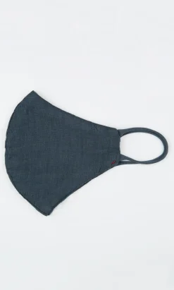 Organic Linen Mask - Indigo><noscript><img width=