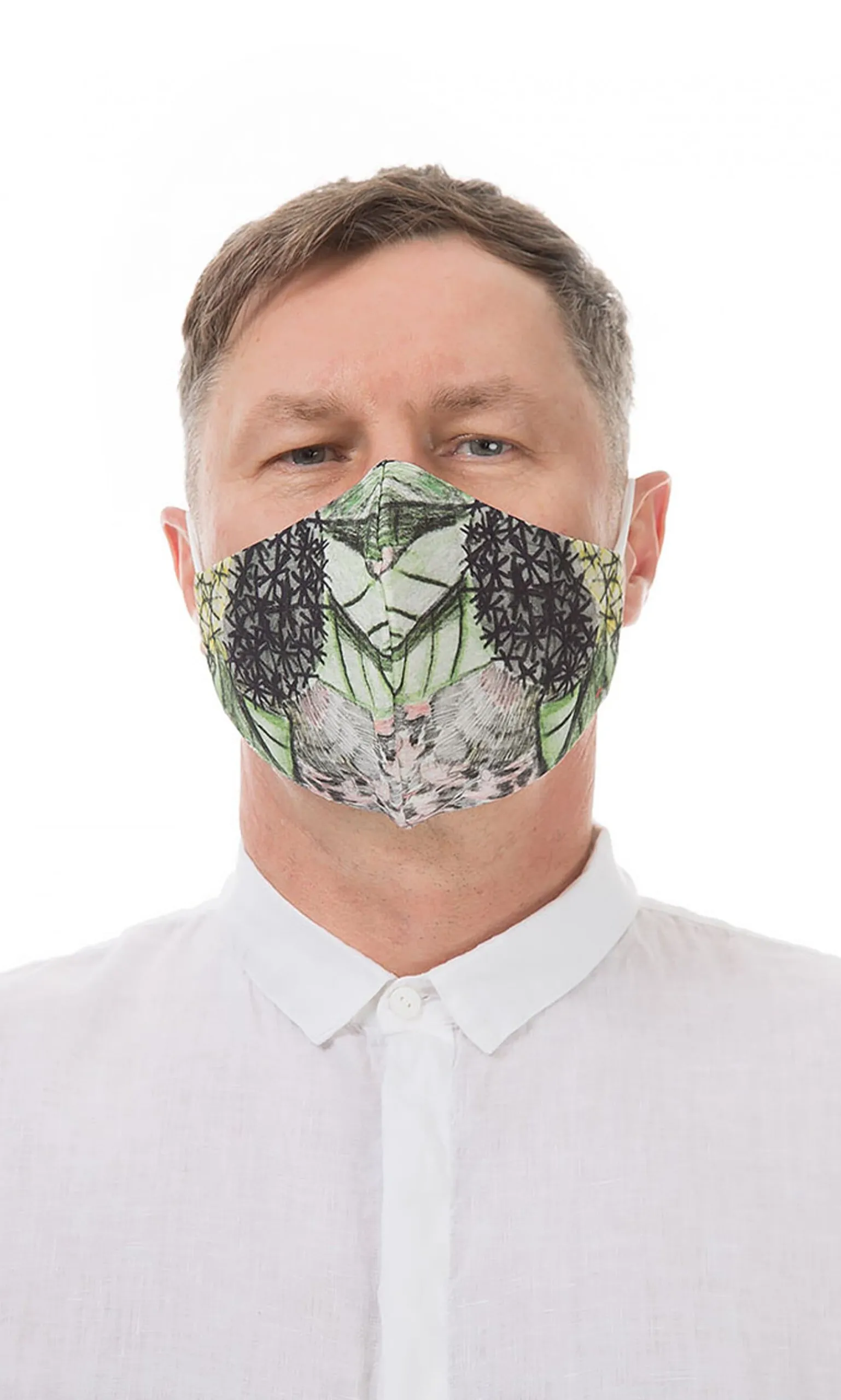 Organic Linen Mask Men Foliage>Plümo Hot