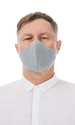 Organic Linen Mask Men Grey>Plümo Hot