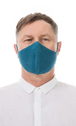 Organic Linen Mask Men Nordic Blue>Plümo Hot