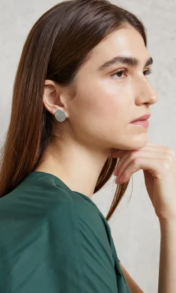 Oval Pebble Earrings><noscript><img width=