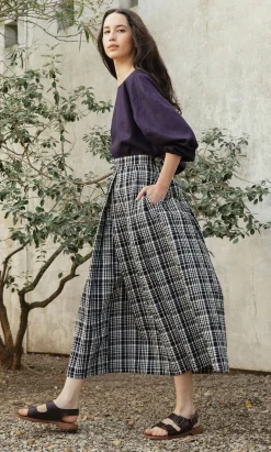 Plaid Check Skirt><noscript><img width=