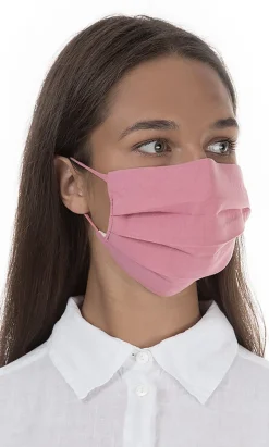 Pleated Face Mask & Pouch - Rose><noscript><img width=