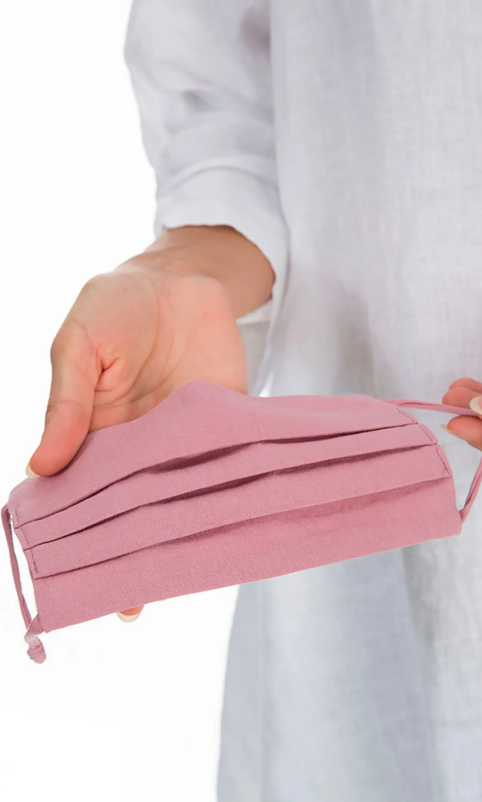 Pleated Face Mask & Pouch - Rose>Plümo Best