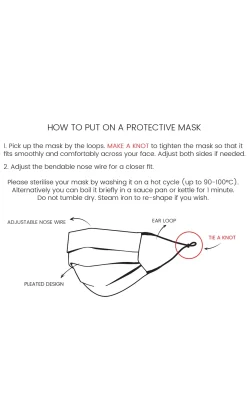 Pleated Face Mask & Pouch - Blue Leopard><noscript><img width=