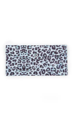Pleated Face Mask & Pouch - Blue Leopard><noscript><img width=