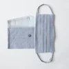 Pleated Face Mask & Pouch - Grey>Plümo Clearance