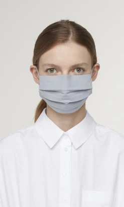 Pleated Face Mask & Pouch - Grey>Plümo Clearance
