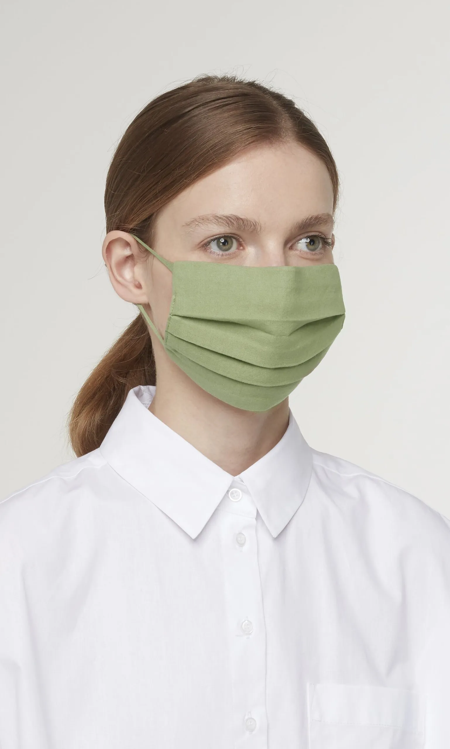 Pleated Face Mask & Pouch - Leaf>Plümo New