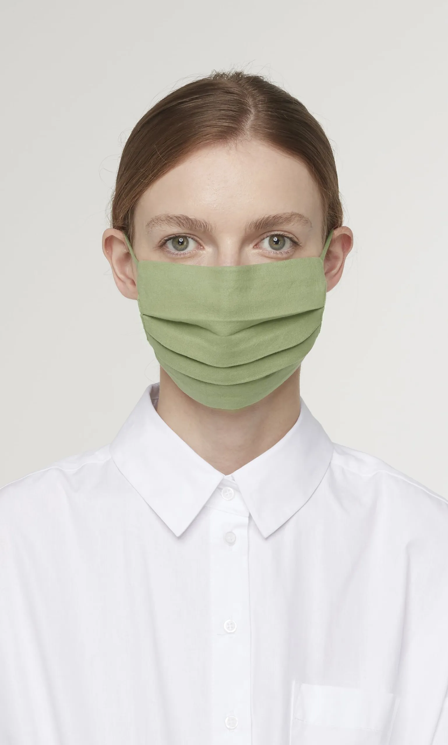 Pleated Face Mask & Pouch - Leaf>Plümo New