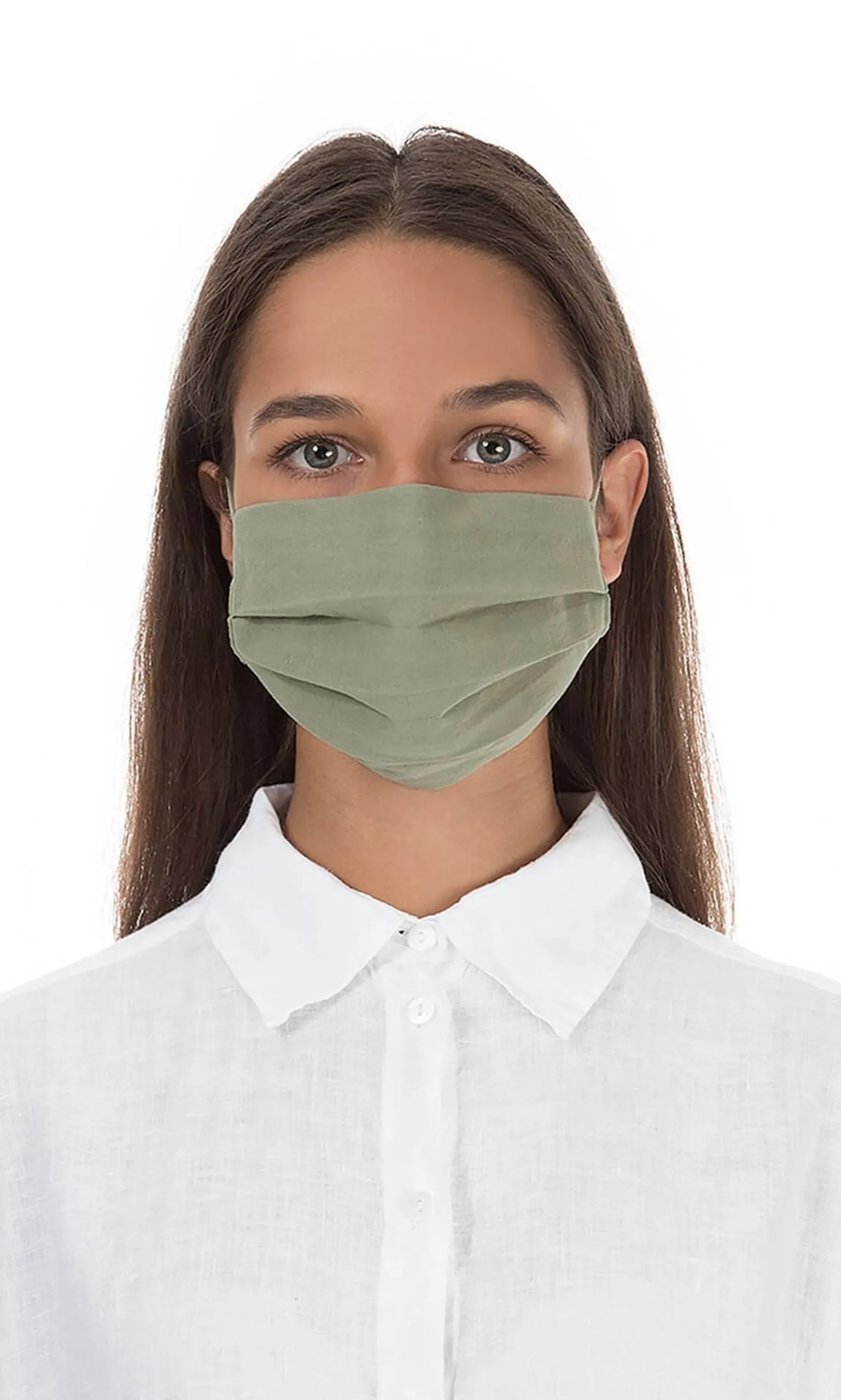 Pleated Face Mask & Pouch - Leaf>Plümo New