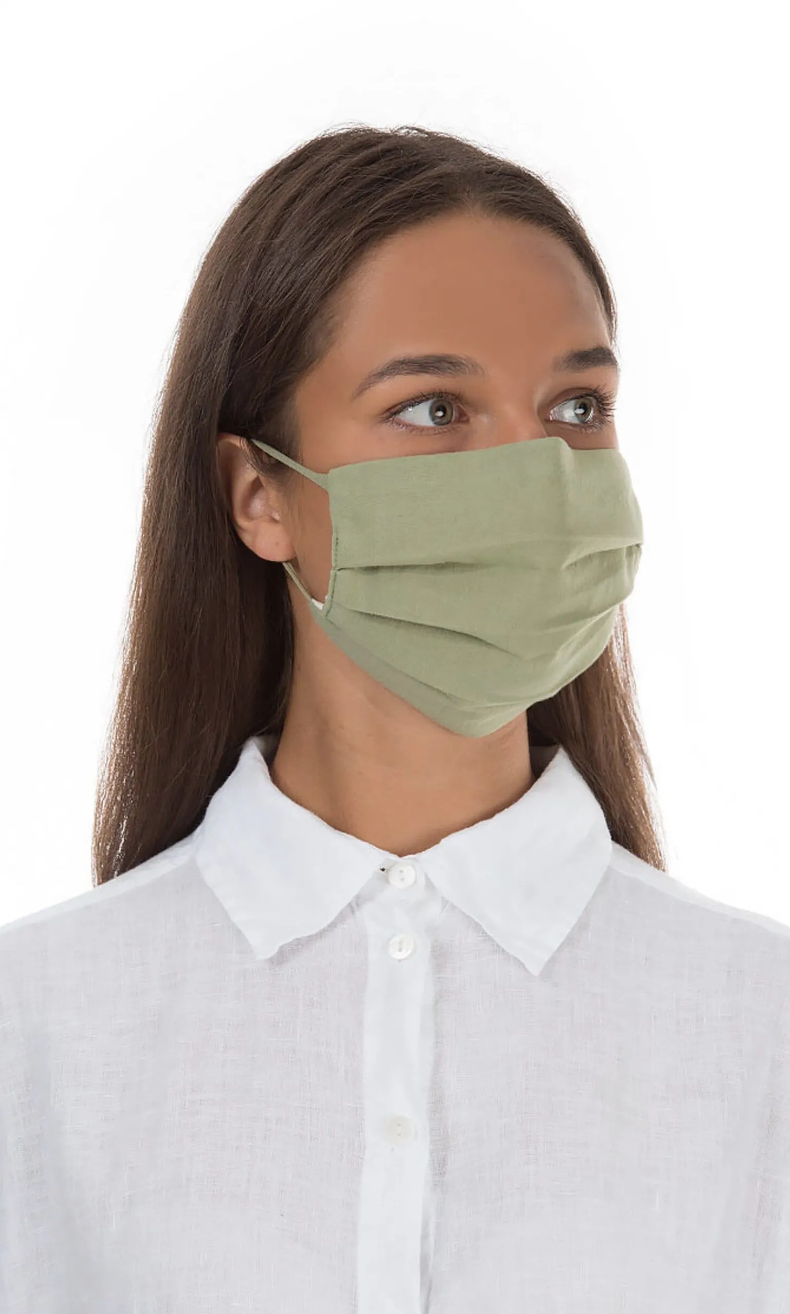 Pleated Face Mask & Pouch - Leaf>Plümo New