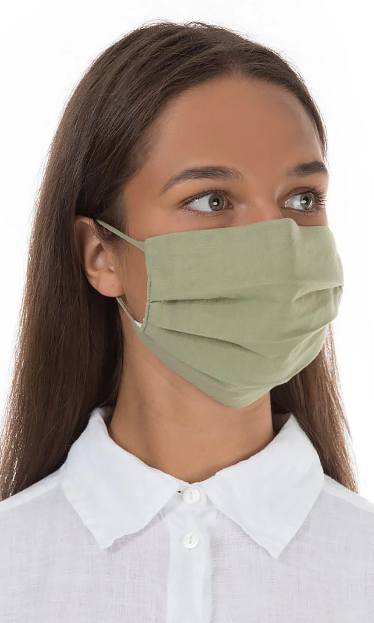 Pleated Face Mask & Pouch - Leaf>Plümo New