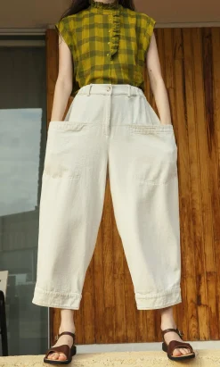 Polder Pants - Ecru>Plümo Studio Discount