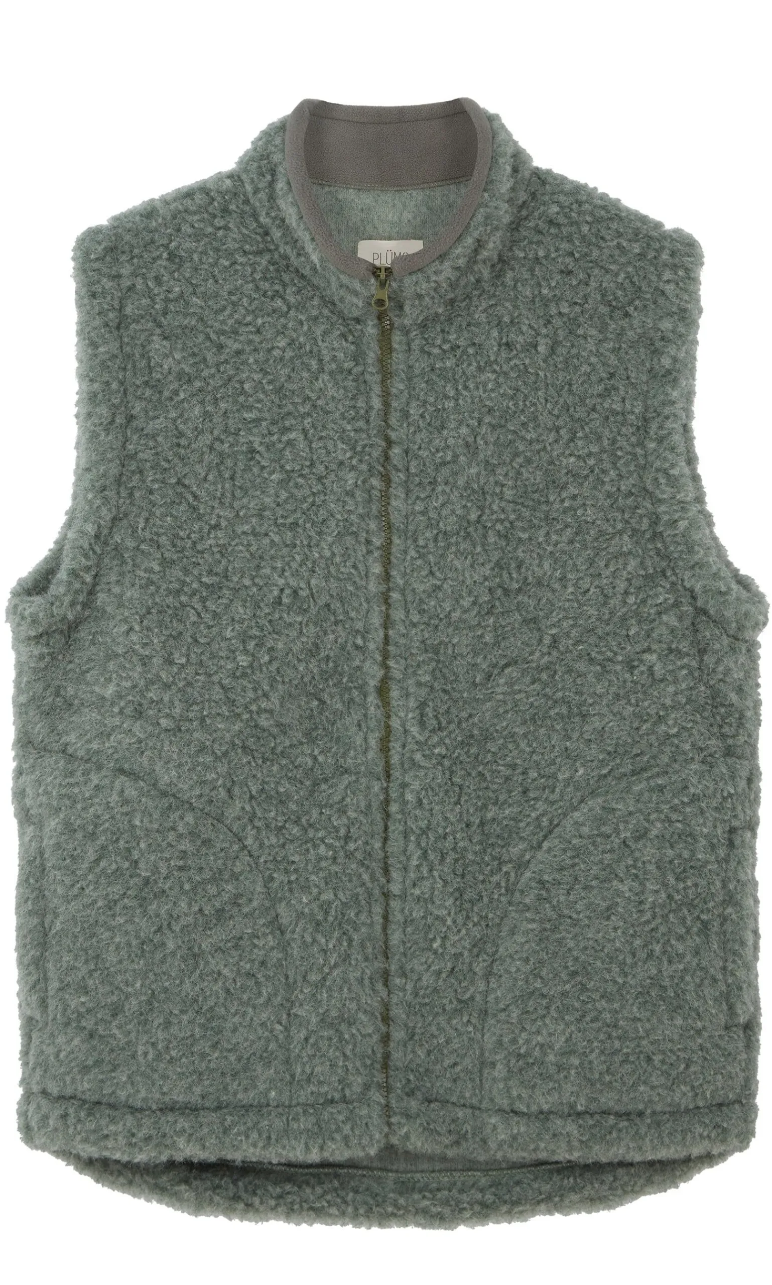 Ramblers Green Wool Gilet (No Hood)>Plümo Studio New