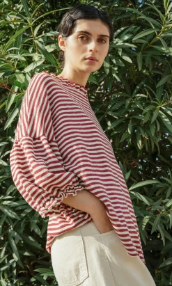 Ruffle Stripe Top>Plümo Hot
