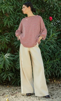 Ruffle Stripe Top>Plümo Hot